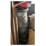 Vintage Industrial Cast Iron Drum Stove