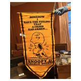 Vintage Peanuts Snoopy & Charlie Brown Banner