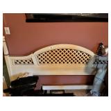 Cream Lattice Work Headboard