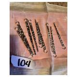 vintage 7 Silver-Tone Decorative Icicle Hooks