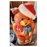 Vintage Christmas Bear Blow Mold Decoration