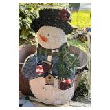 Decorative Metal Snowman Wall Hanging