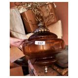 Amber Glass Hanging Pendant Lamp