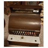 Vintage National Cash Register Wood and Marble