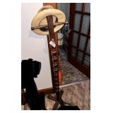 Vintage Turned Wood Free-Standing Hat Rack