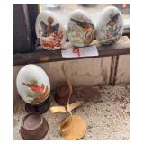 Set of 4 Decorative floral Bird Eggs