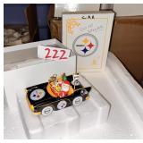 Pittsburgh Steelers Santa Christmas Ornament Car
