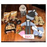 Assorted Decorative Figurines and Shakers Lot