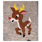 Vintage Melted Plastic popcorn Reindeer Decoration