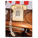 Vintage Beige Touch-Tone Desk Telephone