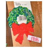 mini Plastic popcorn Christmas decoration wreath