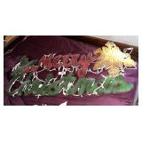 Lighted Merry Christmas Wall Sign with Snowflake