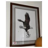 Framed Bald Eagle Print by Rush