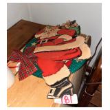 Vintage Santa Christmas Wreath & Cardboard Cutout
