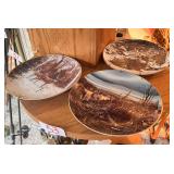 Set of 3 Wildlife Scene Decorative Plates