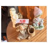 Set of Three Porcelain Figurines