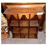 Vintage Wooden Wall-Mounted Display Shelf