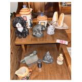 Assorted Vintage Figurines and Ceramic Kitchenware