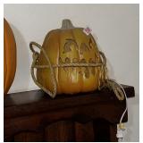 Lighted Rope-Wrapped Jack-O'-Lantern Decoration
