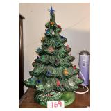 Vintage Ceramic Lighted Christmas Tree