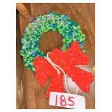 mini Plastic popcorn Christmas decoration wreath