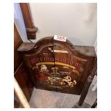 Buckingham Arms Vintage Wooden Dartboard Cabinet