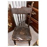 Vintage Carved Spindle-Back Wood Chair
