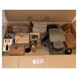 Collection of Miniature Wooden Model Buildings