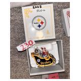 Pittsburgh Steelers Santa Sleigh Ornament