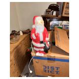 Vintage Lighted Blow Mold Santa Claus Figure