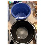 Set of Two Round Utility Tubs with Rope Handles
