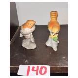 Pair of Porcelain Songbird Figurines
