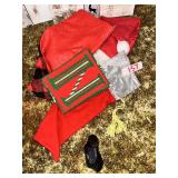 Holiday Decor Bundle: Stocking, Coasters, and Hat