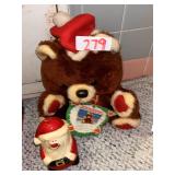 Musical Multi-Touch Bear and Santa Candle Set