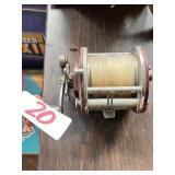 Vintage Maroon Conventional Fishing Reel
