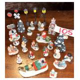 Christmas Village Miniature Figurine Collection