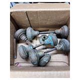 Vintage copper and metals old door knobs