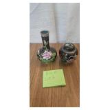 Lot of 2 Cloisonne Jar Ginger Jar