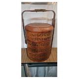 Vintage Woven Asian Wedding Picnic Basket
