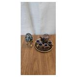 Lot of Japanese Cloisonne Egg and Tea Set