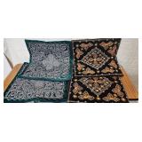 Lot of 4 Beaded and Mirrored Pillow Covers