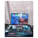 Lot of Star Wars Monopoly and Life