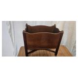 Vintage Wooden Magazine Holder Missing Handle