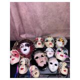 Large Lot of Drama and Clown Masks