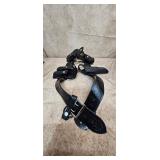 Black Leather Service Police Belt Ryno Size 46