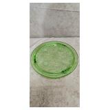 Uranium Glass Large Green Platter Good Green Glow