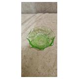 Uranium Glass Candy Bowl Good Green Glow