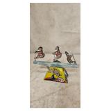 LEWCO Tin Litho Circus Monkeys on Teeter-Totter