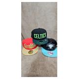 Lot of 3 Sports Hats Caliver Celtics