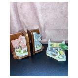 Lot of Vintage David Winter Cottages Bookends